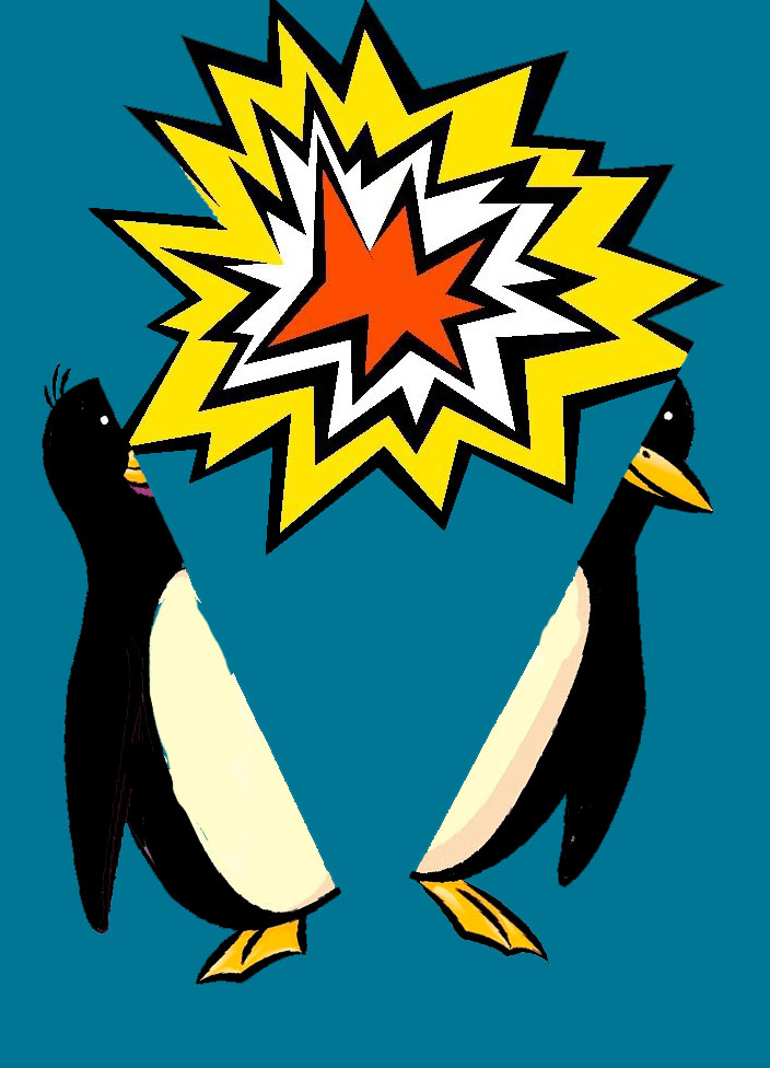 Exploding penguin